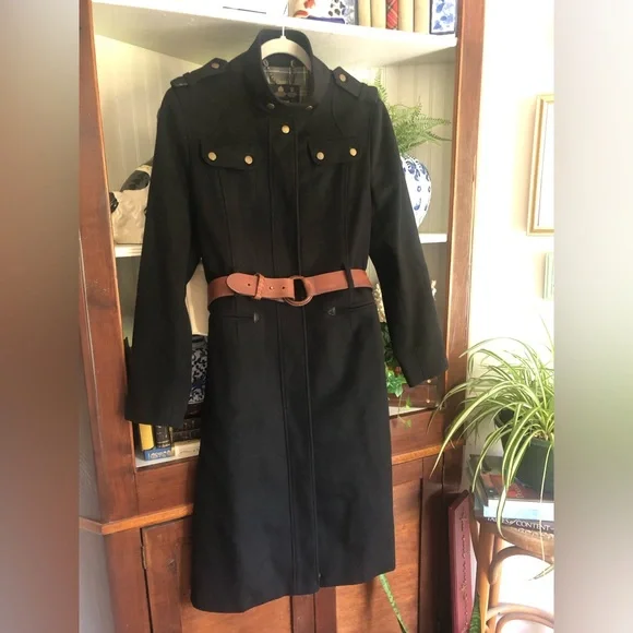 Authentic Barbour Falcon Wool Coat US Size 10 Excellent Condition - Picture 4 of 13